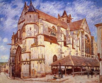 阿爾弗萊德 西斯萊 The Church at Moret, Afternoon